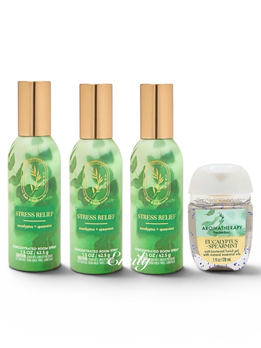 3X EUCALYPTUS SPEARMINT Bath & Body Works Concentrated Room Spray Bundle